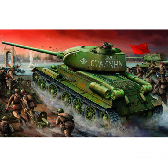 Trumpeter 00904 Сборная модель танка Т-34-85 мод 1944 г завода №174 (1:16)