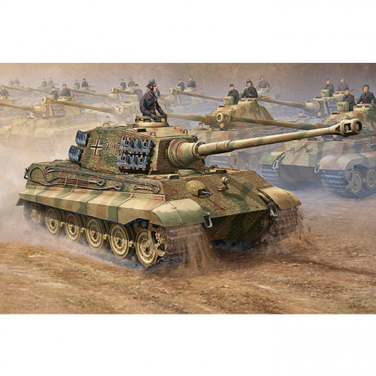 Trumpeter 00910 Сборная модель танка Королевский Тигр с 2 башнями (1:16)