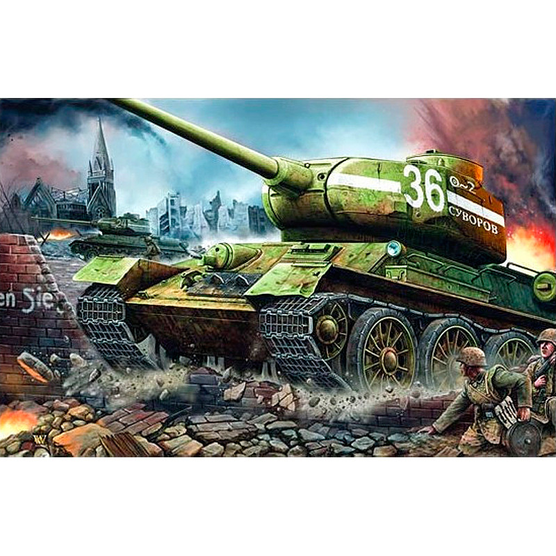 Trumpeter 00902 Сборная модель танка Т-34-85 мод 1944 г (1:16)