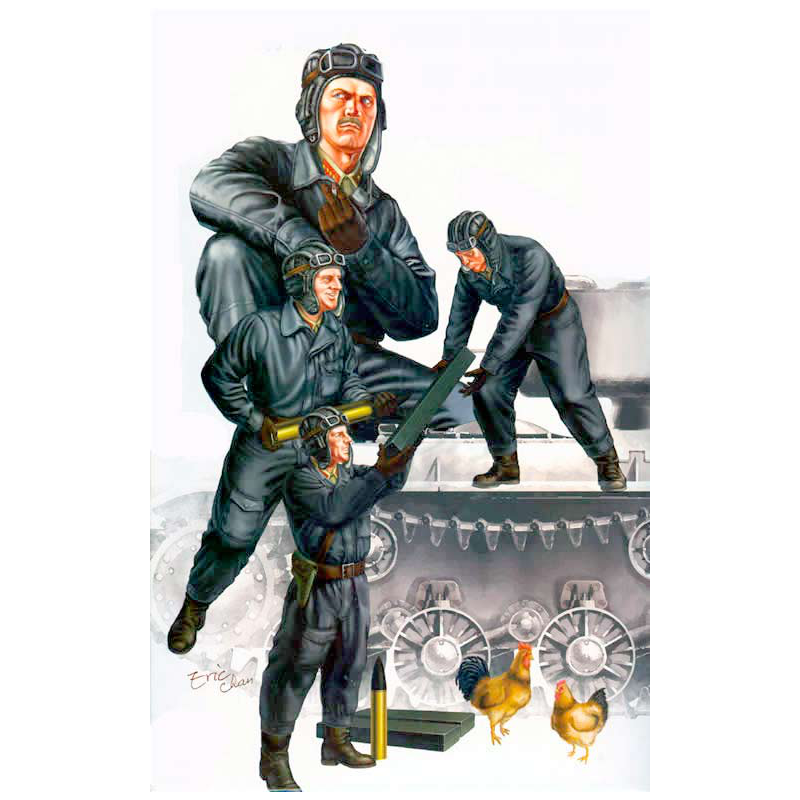 Trumpeter 00411 Фигурки солдат советских танкистов с боеприпасами (1:35)