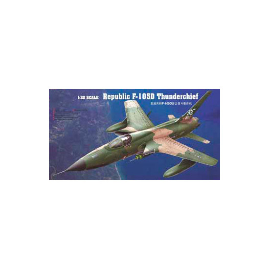 Trumpeter 02201(E) Сборная модель самолета F-105D Thunderchief (с дополнениями) (1:32)