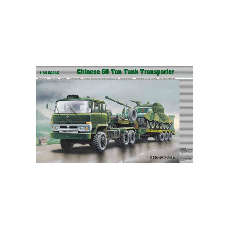 Trumpeter 00201 Сборная модель грузовика Vehicle-CHN 50T Tank Transporter (1:35)