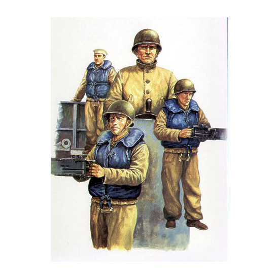 Trumpeter 00408 Фигурки солдат WW2 USN LCM Crew (1:35)