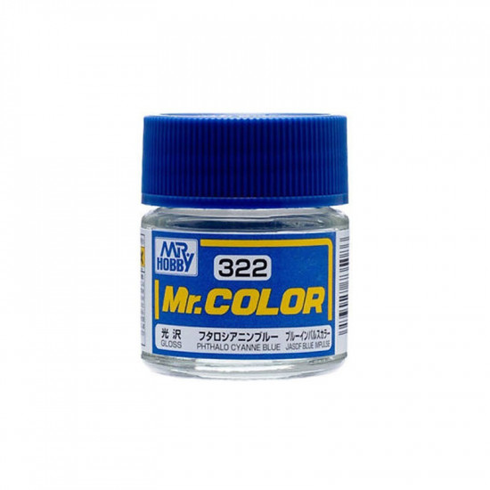 Mr Color C322 Краска эмалевая глянцевая PHTHALO CYANNE BLUE 10 мл